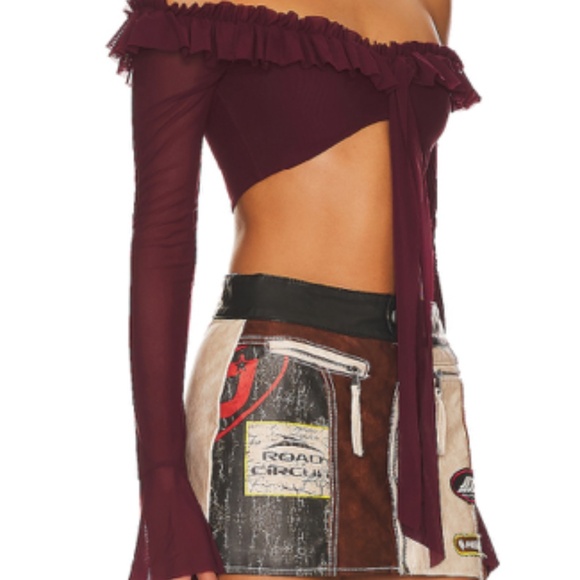 Majorelle Monique Crop Top in Plum Purple - Picture 3 of 4